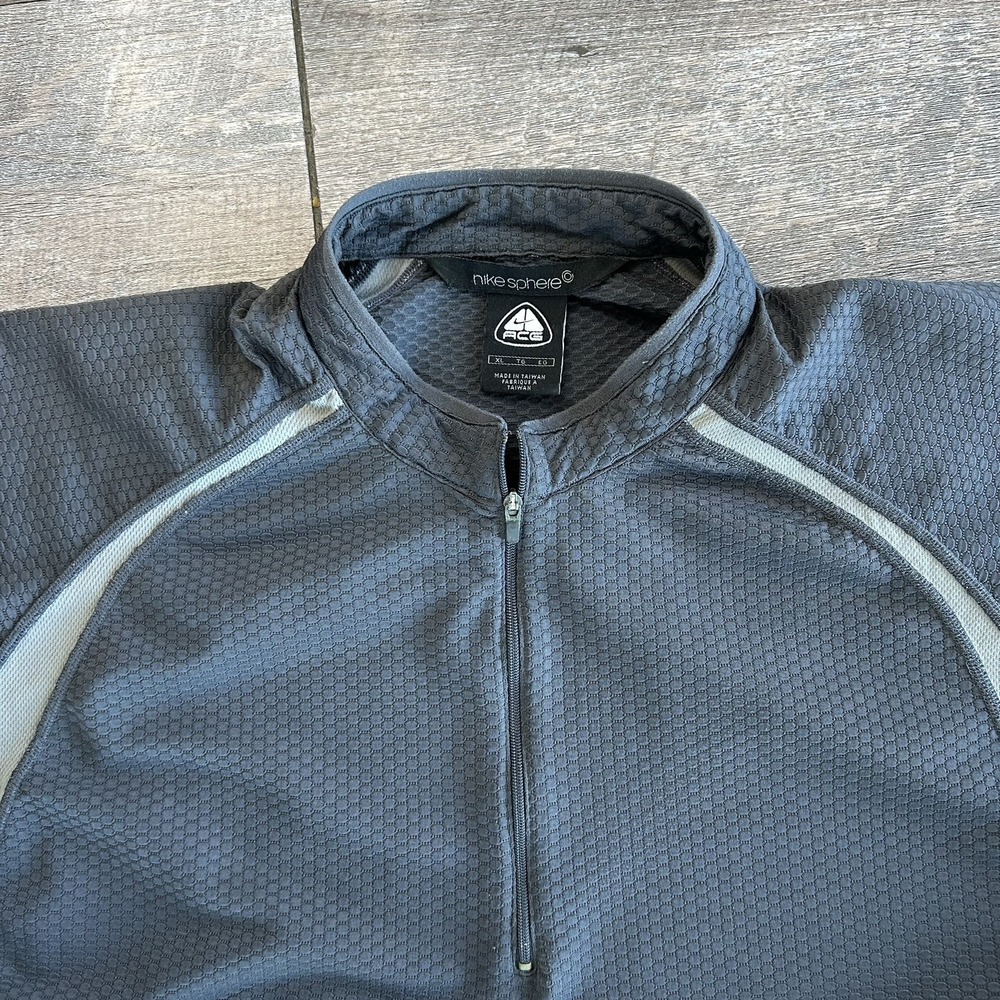 Nike ACG Sphere Base Layer Cycling Jersey Men XL black Grey Quarter Zip Shirt